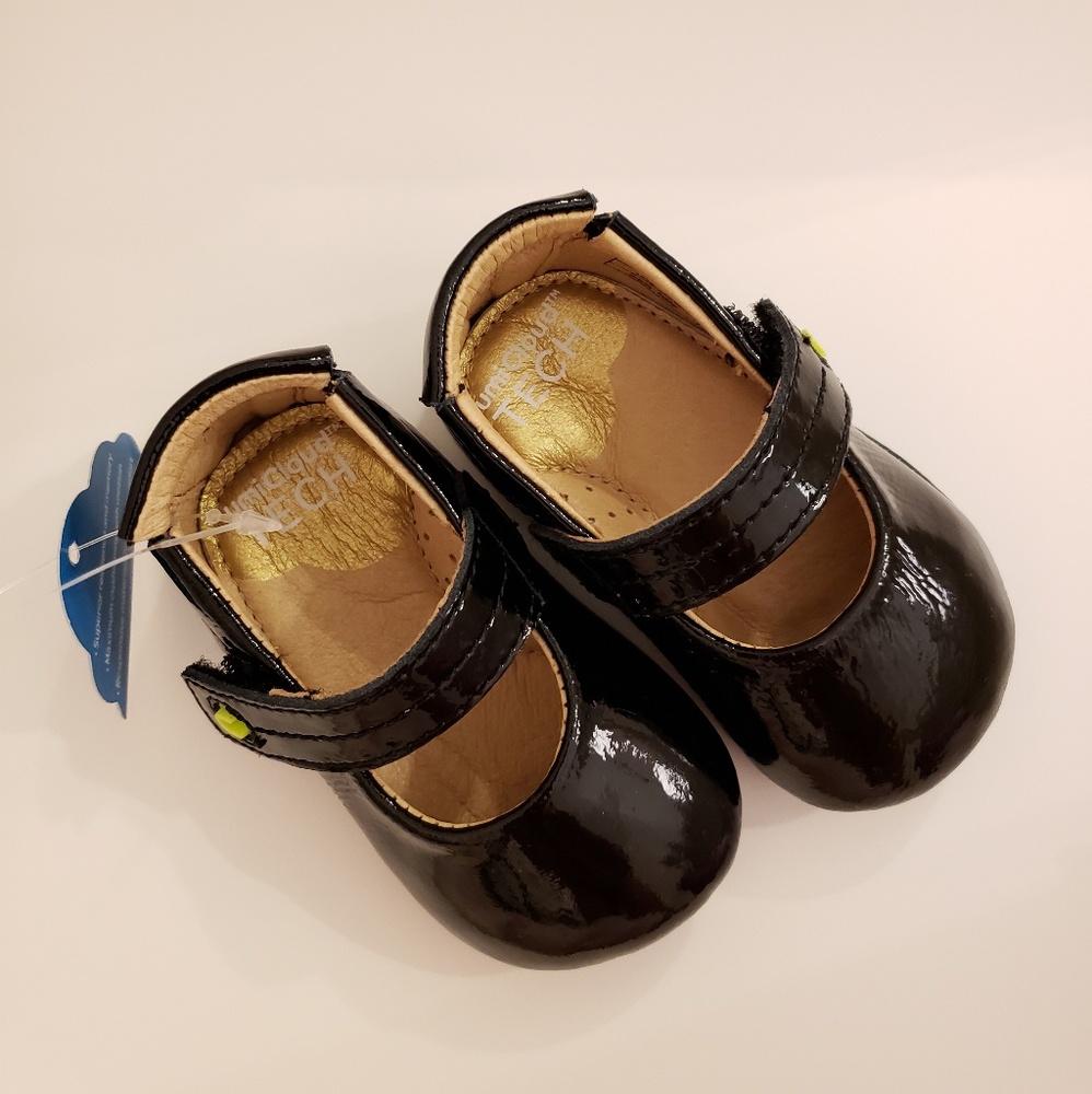 Umi Black Patent Leather Baby Mary Jane Shoes